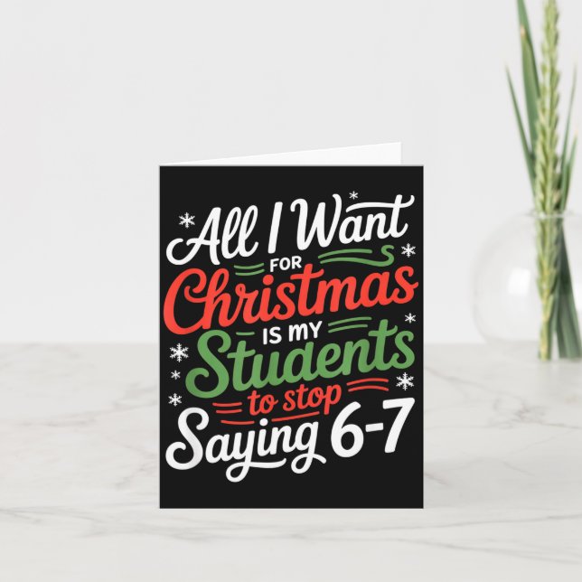 Tarjeta Estudiantes Dicen 6-7 67 Seis Siete Profesor Diver (Anverso)