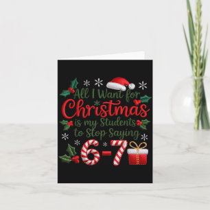 Tarjeta Estudiantes diciendo 6-7 67 Seis Siete Profesores 