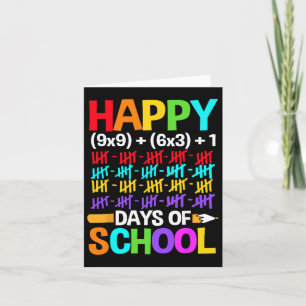 Tarjeta Estudiantes Felices 100 Días De Escuela