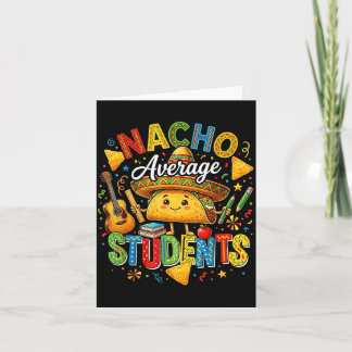 Tarjeta Estudiantes promedio nacho lindos tacos vuelven al