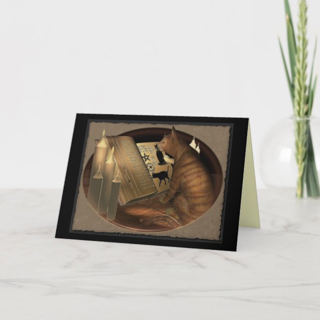 Tarjeta Estudiar lecciones del gato (Anverso)