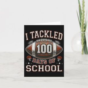 Tarjeta Estudié 100 días en la escuela 100 días de fútbol