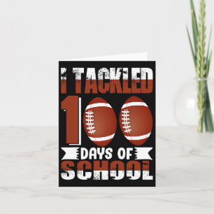 Tarjeta Estudié 100 días en la escuela 100 días de fútbol