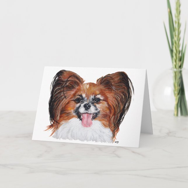 Tarjeta Estudio de cabeza de Papillon  (Anverso)
