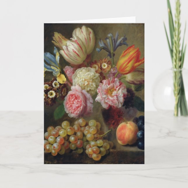 Tarjeta Estudio de Flores (Anverso)