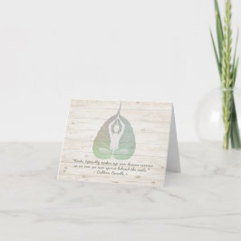 Tarjeta Estudio de instrucción de yoga Meditación Cita de