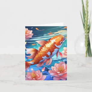 Tarjeta Estudio de pescado de Koi