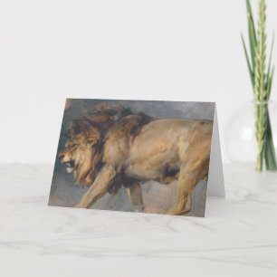 Tarjeta Estudio de un león (por Edwin Henry Landseer)