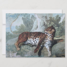 Tarjeta Estudio de un leopardo (por Jean-Baptiste Oudry)