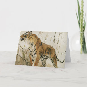 Tarjeta Estudio de un tigre   Wilhelm Kuhnert