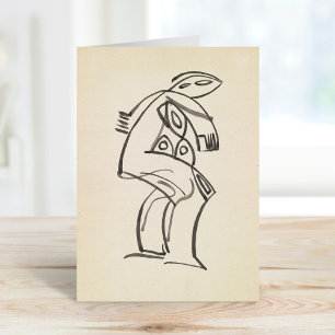 Tarjeta Estudio de una figura femenina   Henri Gaudier-Brz