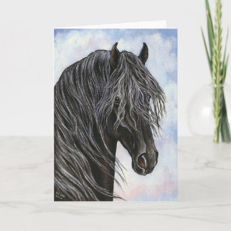 Tarjeta Estudio frisio del caballo
