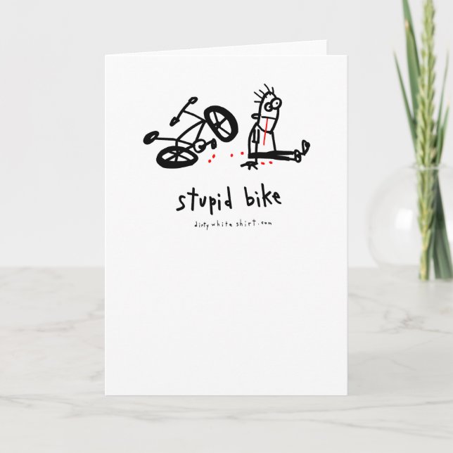 Tarjeta Estúpido Bicicleta (Anverso)