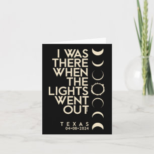 Tarjeta Estuve Allí En Texas Total Eclipse Solar 2024
