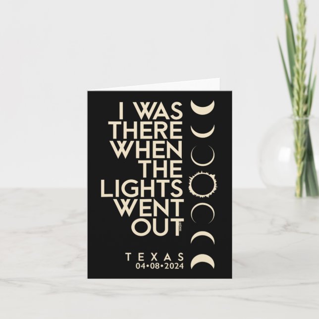 Tarjeta Estuve Allí En Texas Total Eclipse Solar 2024 (Anverso)