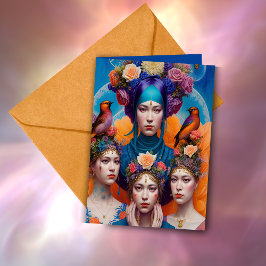 Tarjeta Ethereal Bridesmaid Propuesta Gracias Fantasy AI