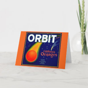 Tarjeta Etiqueta de caja de frutas de los Naranjas de órbi