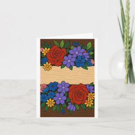 Tarjeta Etiqueta de nombre de flor