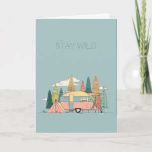 Tarjeta Etiqueta de regalo para aventura de camping - Stay