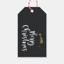 Tarjeta Etiqueta para Regalo Merry Christmas Star