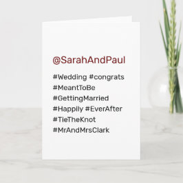 Tarjeta etiquetas bodas graciosos se casan con felicitacio