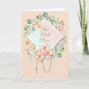 Tarjeta Eucalipto Rosario Virgen María Escritura