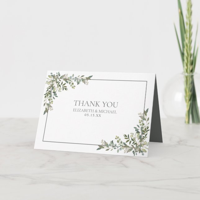 Tarjeta Eucalyptus Botanage Green Photo You (Anverso)