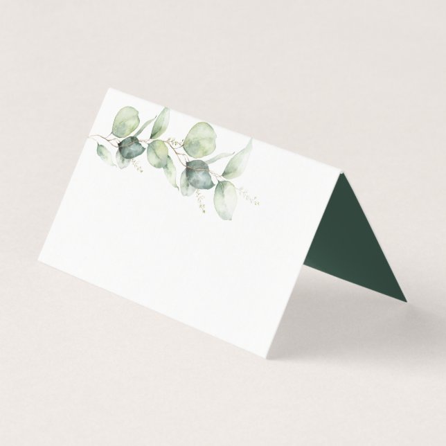 Tarjeta Eucalyptus Botanical Greeneration Boda Place Card (Anverso)