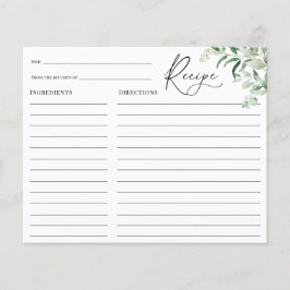 Tarjeta Eucalyptus Bridal Shower Receta