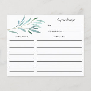 Tarjeta Eucalyptus Bridal Shower Receta