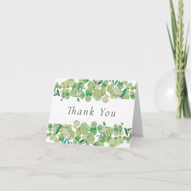 Tarjeta Eucalyptus Floral Gracias (Anverso)