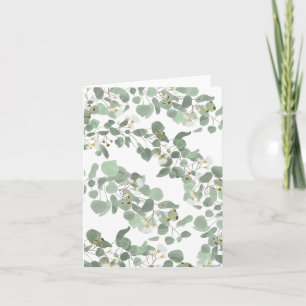 Tarjeta Eucalyptus Greenerenery Flores de Goma de Dólar Pl