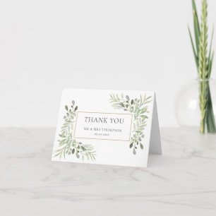Tarjeta Eucalyptus Greenery Boda Gracias