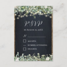 Tarjeta Eucalyptus Greenery RSVP | Botánico Rústic