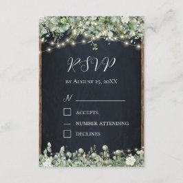 Tarjeta Eucalyptus Greenery RSVP | Botánico Rústic