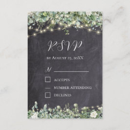 Tarjeta Eucalyptus Greenery RSVP | Botánico Rústic