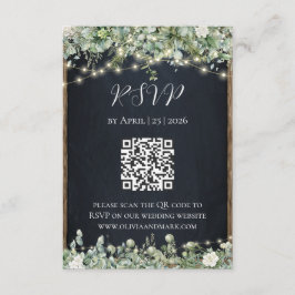 Tarjeta Eucalyptus Greenery RSVP | Botánico Rústic