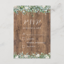 Tarjeta Eucalyptus Greenery RSVP | Botánico Rústic