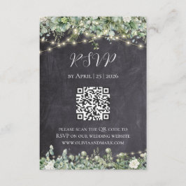 Tarjeta Eucalyptus Greenery RSVP | Botánico Rústic