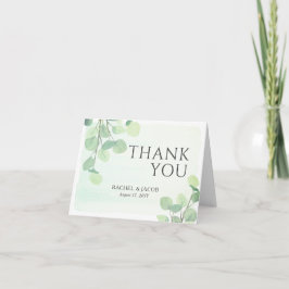 Tarjeta Eucalyptus Greenery Watercolor Boda Gracias