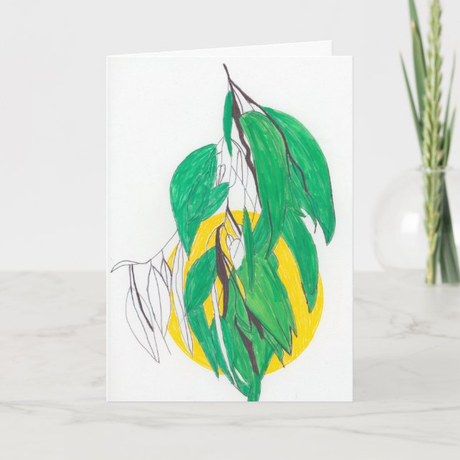 Tarjeta Eucalyptus Sprig Greeting Card (Anverso)