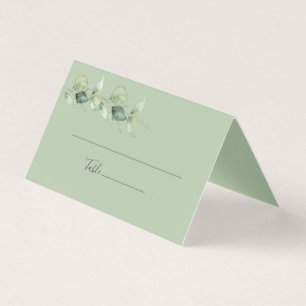 Tarjeta Eucalyptus Succulage Foliage Boda Place Card