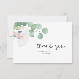 Tarjeta Eucalyptus y Calla - Bridal Shower gracias