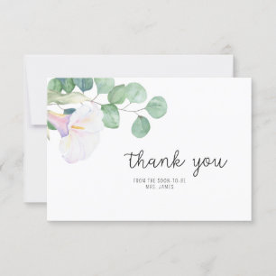Tarjeta Eucalyptus y Calla - Bridal Shower gracias