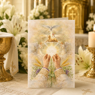 Tarjeta Eucaristía por Aniversario de Ordenación Sacerdota