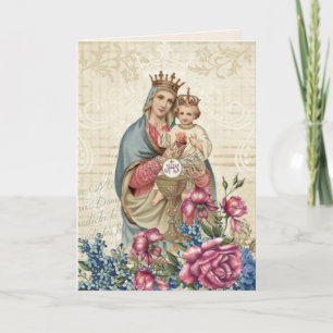 Tarjeta Eucaristía religiosa de Jesús del Virgen María del