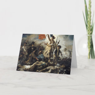 Tarjeta Eugene Delacroix - La libertad como líder del pueb