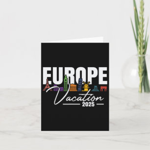 Tarjeta Europa 2025 Family Vacation Souvenir Trip Summer -