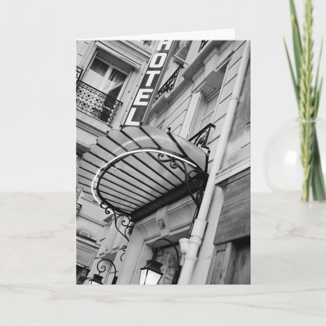 Tarjeta Europa, Francia, París. Detalle del hotel en la Or (Anverso)