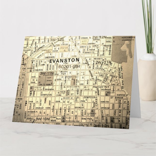 Tarjeta Evanston, Mapa de la época IL (Anverso)